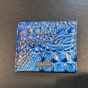 BRAHMIN Melbourne collection deep Azure Cheryl Card case wallet color: Deep Azu